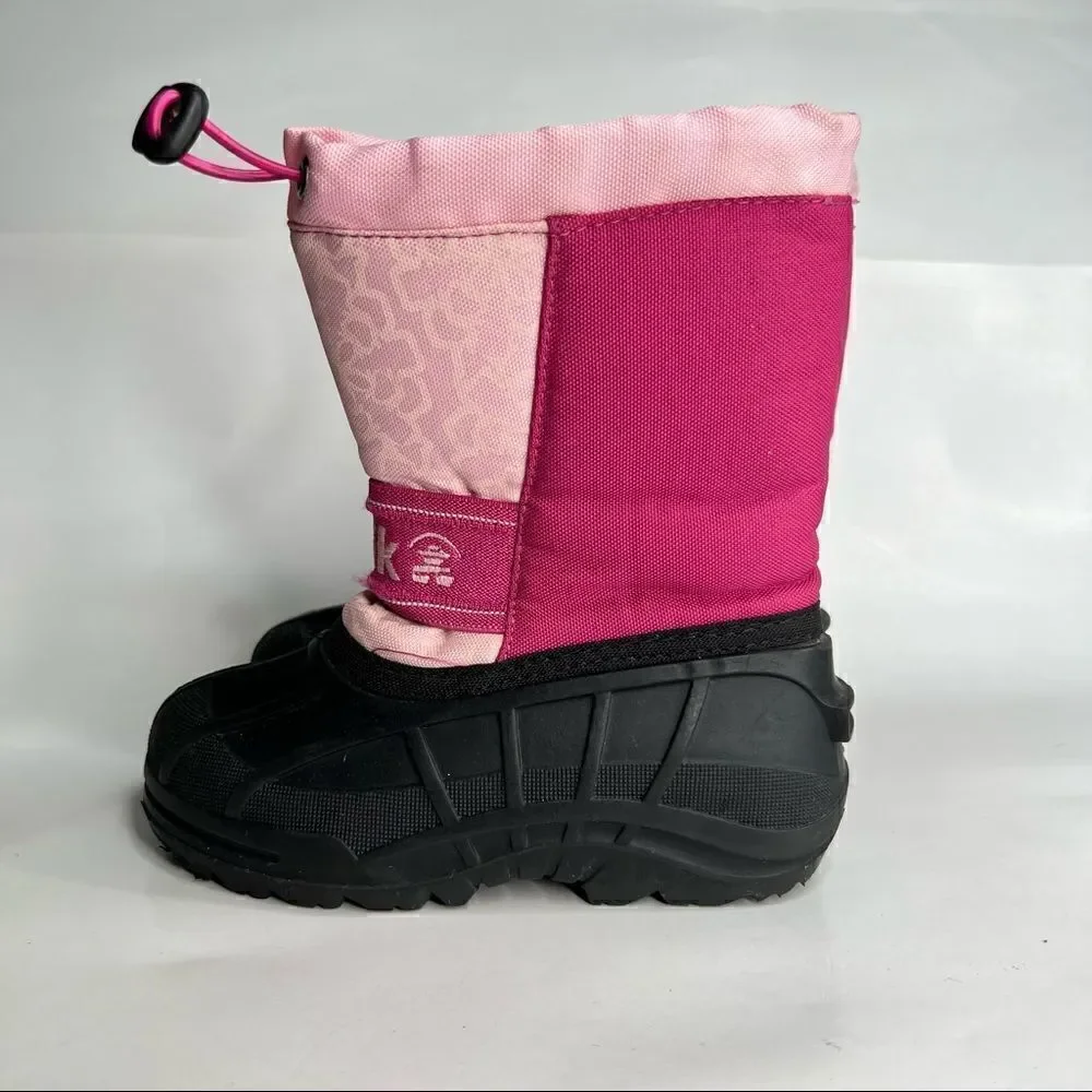 Kamik Pink and black Snowridge Snow boots